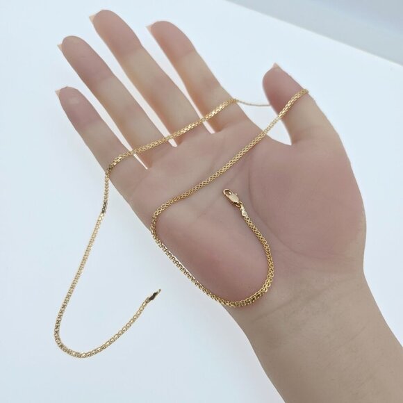 Rose Gold Plated High Shine Necklace in 50cm Classic Chain Design, XPNL0067 - Picture 12 of 12